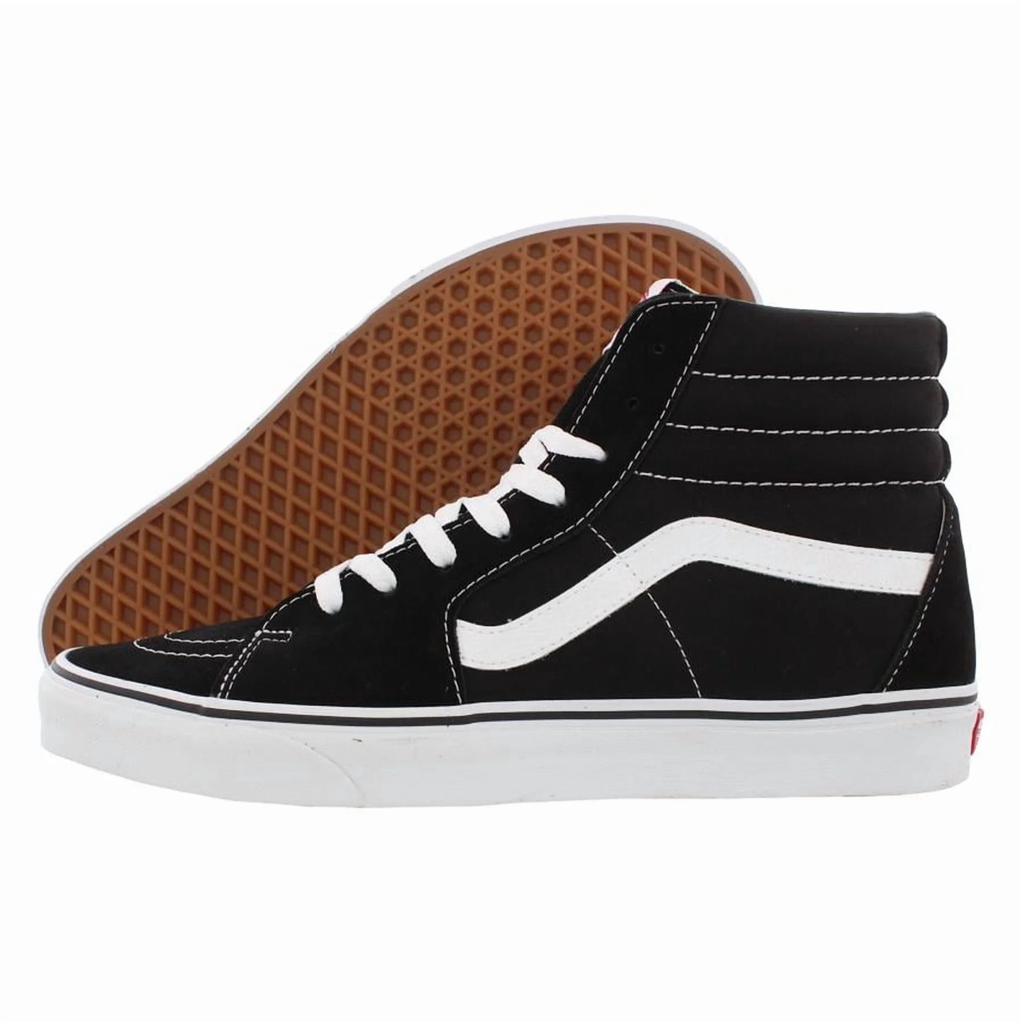Sk8-Hi (Black/Black/White) Men's Skate Shoes-9