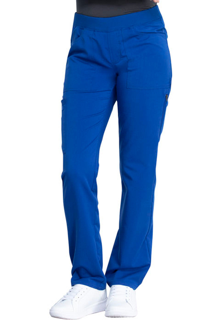Dickies Balance Women's Mid Rise Pull-On Pant DK135 Royal Blue – Stretch Scrub Pants for Healthcare Professionals