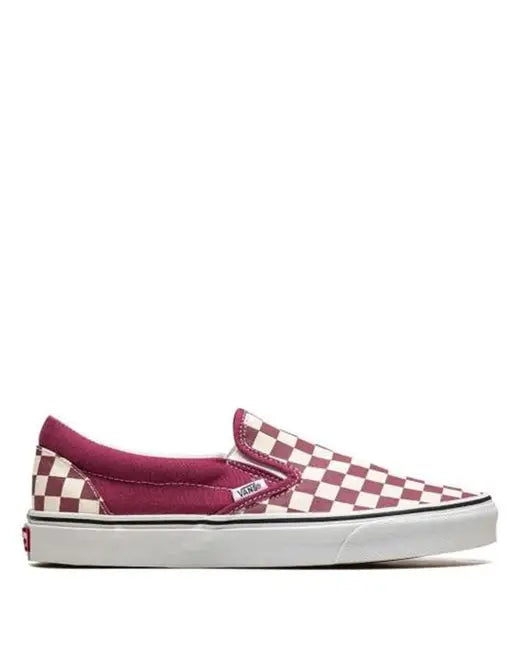 Vans Slip on checkerboard Rumba Red