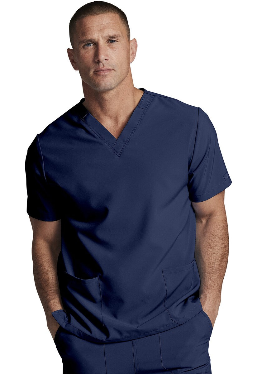 Unisex DICKIES V-Neck medical scrub top in classic design with chest pocket for healthcare professionals